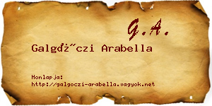 Galgóczi Arabella névjegykártya